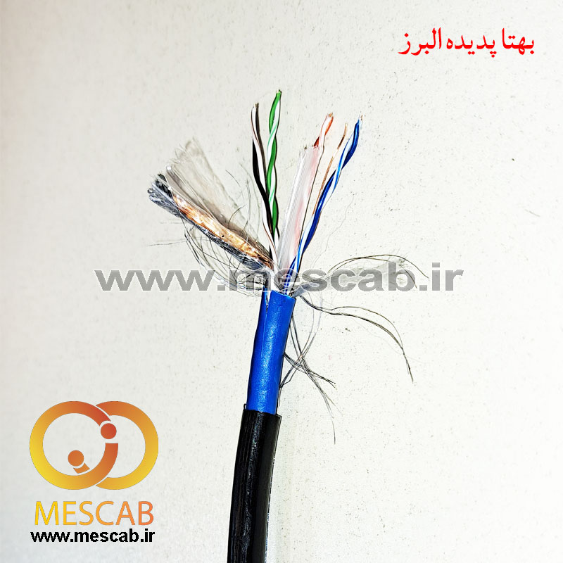 کابل شبکه Cat6 SFTP تمام مس تست پرمنت اوت دور 2 جکت