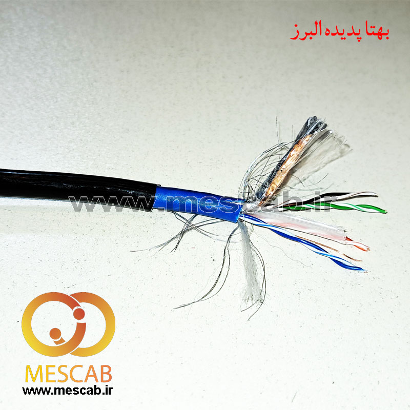 کابل شبکه Cat6 SFTP Outdoor تمام مس مغزی 0.45 دو جکت